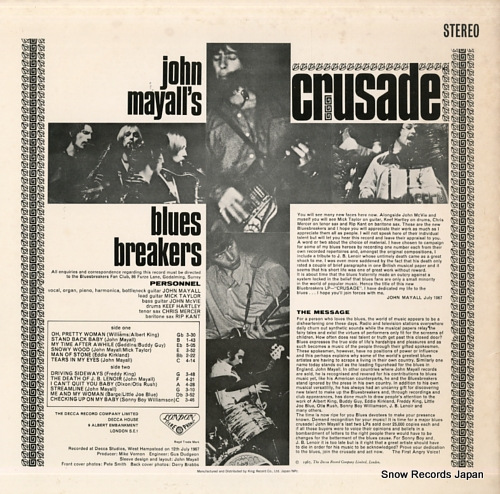MAYALL, JOHN crusade LAX149