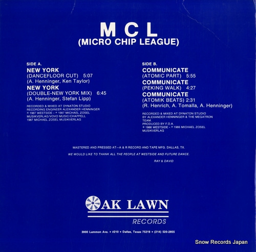 MCL(MICRO CHIP LEAGUE) new york / communicate OLR-129