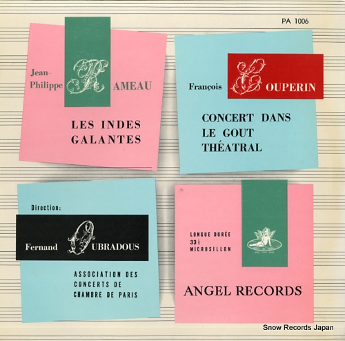 OUBRADOUS, FERNAND rameau; les indes galantes PA1006