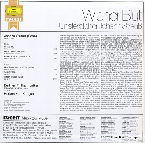 KARAJAN, HERBERT VON wiener blut / unsterblicher johann strauss 2535617