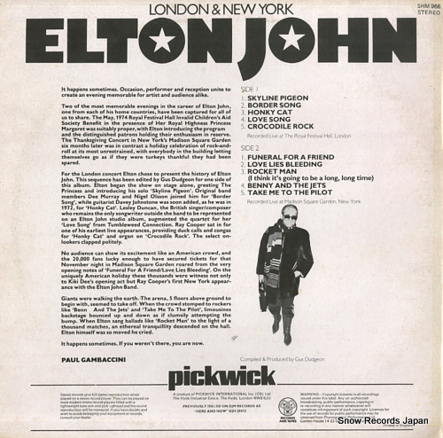 JOHN, ELTON london & new york SHM966