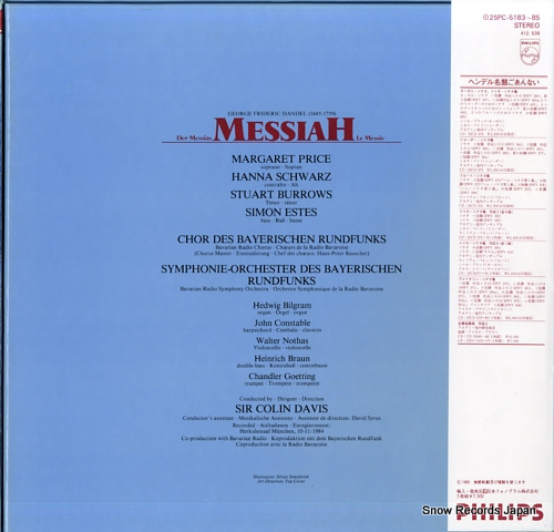 DAVIS, COLIN handel; messiah 25PC-5183-85/412538-1