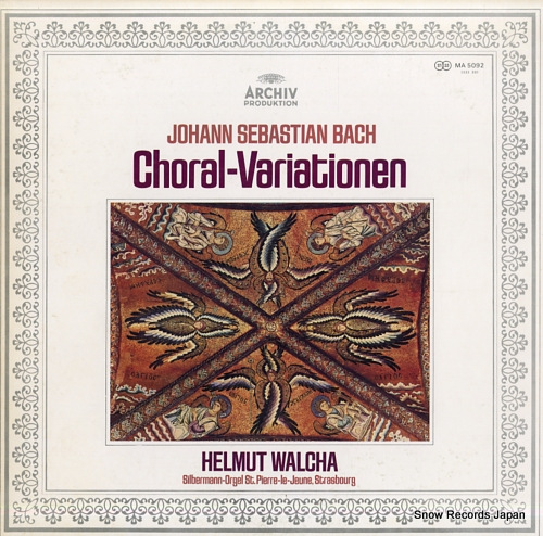 WALCHA, HELMUT bach; choral-variationen MA5092