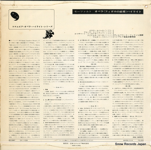 EBERS, CLARA mozart; die hochzeit des figaro highlight OS-3367