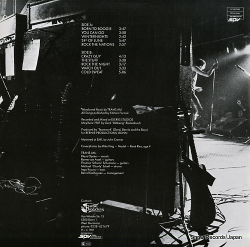 TRANS AM born to boogie BERNIEPRODUCTIONS004