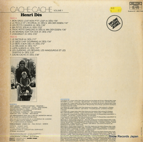 DES, HENRI cahe-cache volume 1 DES37384
