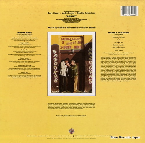 ROBERTSON, ROBBIE / ALEX NORTH carny HS3455 - back cover