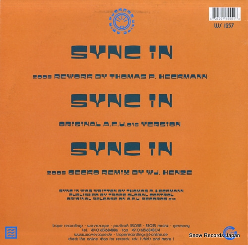 SILENT BREED sync in 2005 remixes WS1237 - back cover