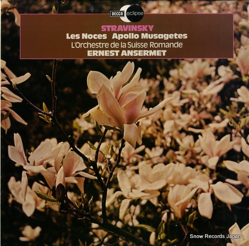 ANSERMET, ERNEST stravinsky; les noces apollo musagetes ECS822