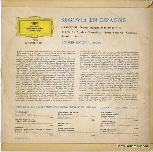 SEGOVIA, ANDRES segovia en espagne 17266