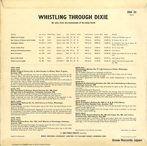 WHISTLING THROUGH DIXIE whistling through dixie ZDA23