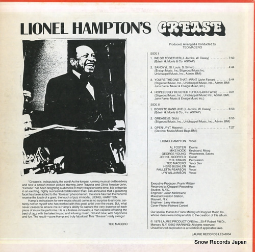 HAMPTON, LIONEL grease LES6004