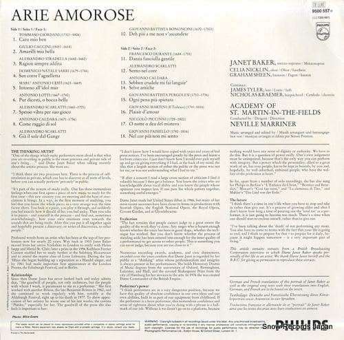 BAKER, JANET arie amorose 9500557