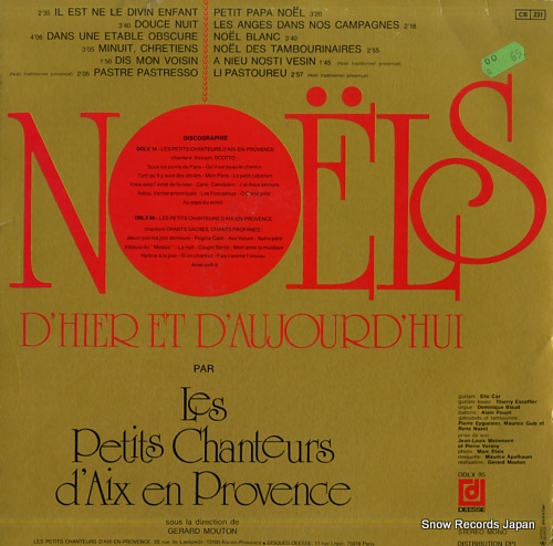 LES PETITS CHANTEURS D'AIX EN PROVENCE noels d'hier et d'aujourd'hui DDLX95