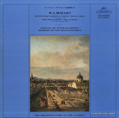 PEYER, GERVASE DE mozart; quintet for clarinet 2 violins, viola & cello AA.5069