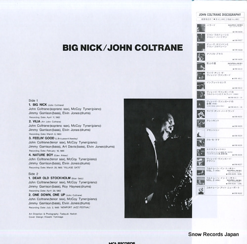 COLTRANE, JOHN big nick VIM-4633
