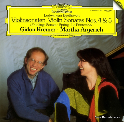 KREMER, GIDON, AND MARTHA ARGERICH beethoven; violin sonatas nos.4 & 5 23MG0992