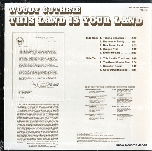 GUTHRIE, WOODY this land is your land FTS31001