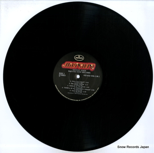 JONES, GEORGE salutes hank williams 822646-1 - disc