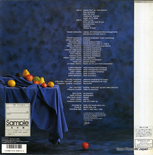 MATSUOKA, HIDEAKI vision of boys 28.3H-251 - back cover