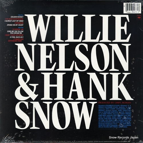 NELSON, WILLIE, AND HANK SNOW brand on my heart PC39977