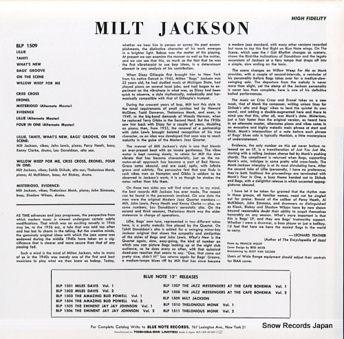 JACKSON, MILT milt jackson BLP1509