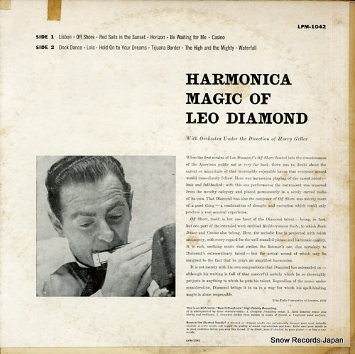 DIAMOND, LEO harmonica magic of leo diamond LPM-1042 - back cover