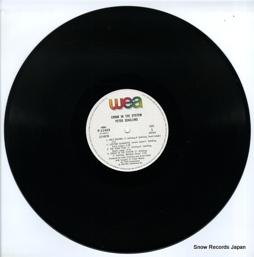 SCHILLING, PETER error in the system P-11423