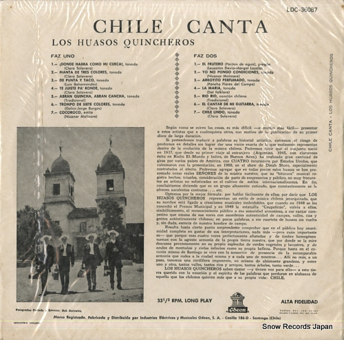 LOS HUASOS QUINCHEROS chile canta LDC-36087