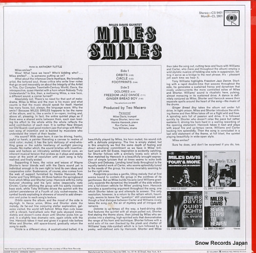 DAVIS, MILES miles smiles PC9401