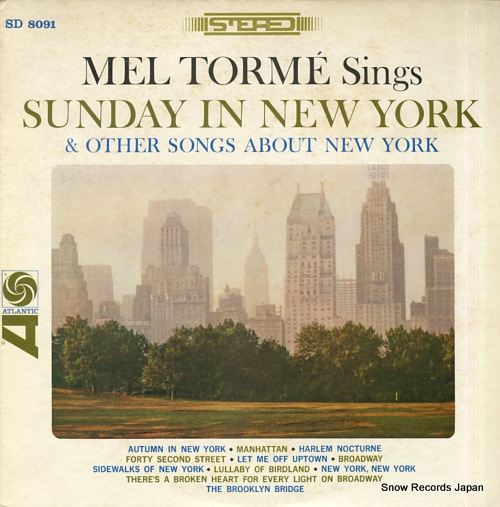 TORME, MEL sunday in new york & other songs about new york SD8091