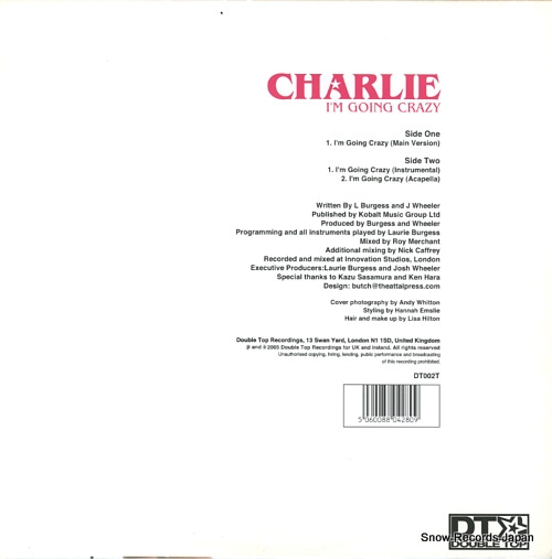 CHARLIE i'm going crazy DT002T - back cover