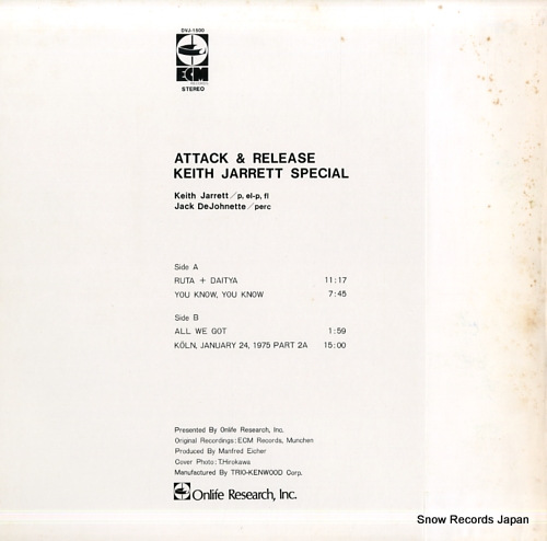 JARRETT, KEITH attack & release DVJ-1500