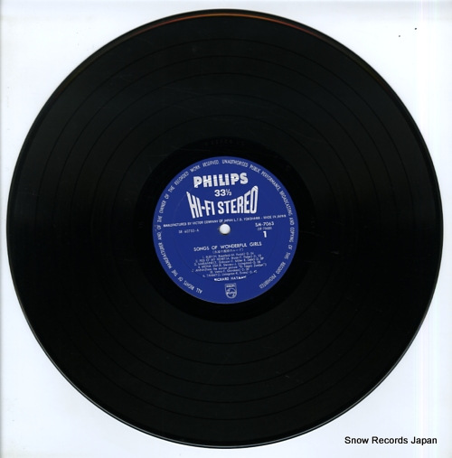 HAYMAN, RICHARD songs of wonderful girls SM-7063