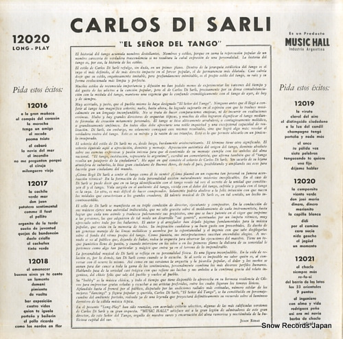 DI SARLI, CARLOS carlos di sarli 12020