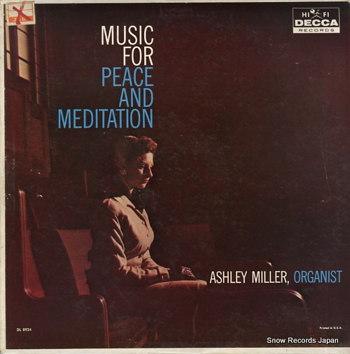 MILLER, ASHLEY music for peace and meditation DL8924 - front cover