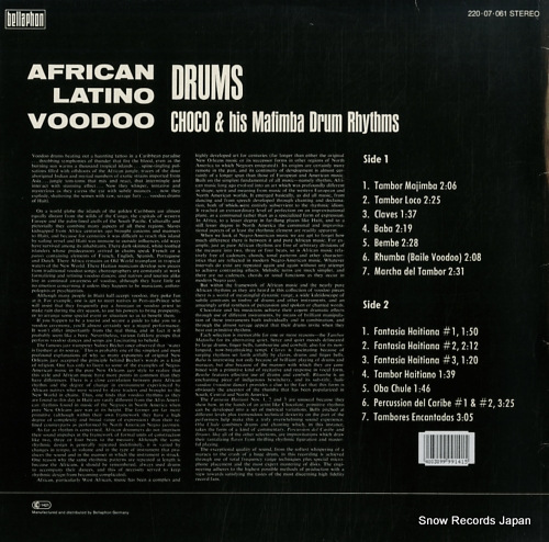 CHOCO AND HIS MAFIMBA DRUM RHYTHMS african latino voodoo drums 220.07.061