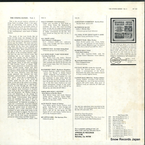 V/A the string bands vol.2 LP-101 / OT101 / X101