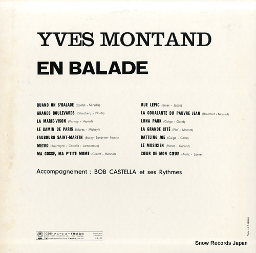 MONTAND, YVES en balade ECPM-11
