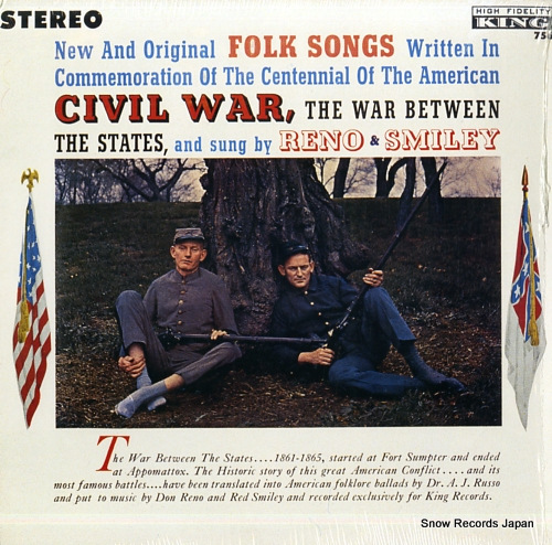 RENO AND SMILEY folk songs of the civil war KING756 - front cover