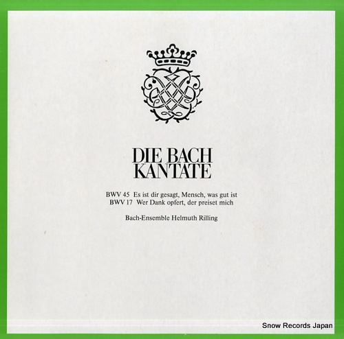 RILLING, HELMUTH bach; bwv 45 es ist dir gesagt mensch was gut ist 98.734