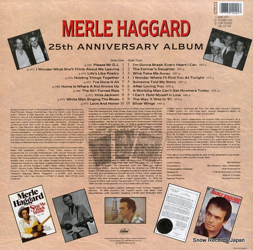 HAGGARD, MERLE 25th anniversary album EMS1313