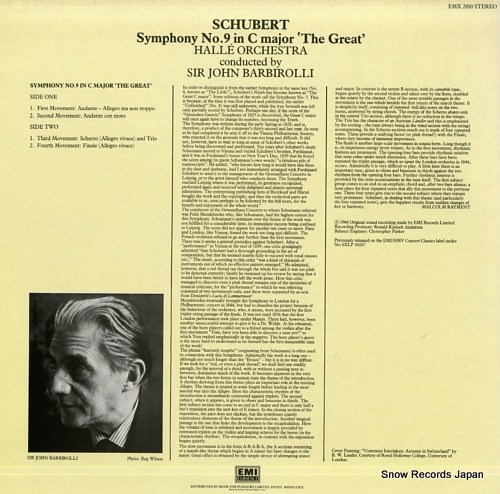 BARBIROLLI, SIR JOHN schubert; symphony no.9 in c major 'the great' EMX2010