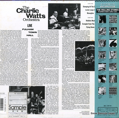 WATTS, CHARLIE live at fulham town hall 28AP3284