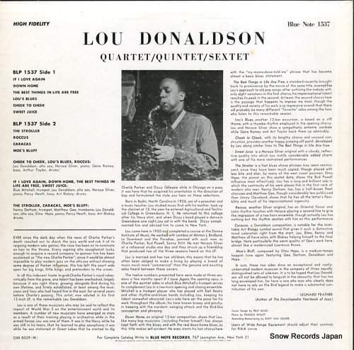 DONALDSON, LOU quartet quintet sextet GXK8029(M)