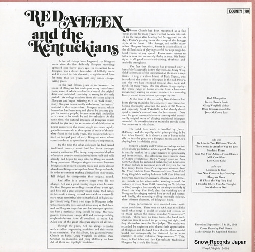 ALLEN, RED red allen and the kentuckians COUNTY710