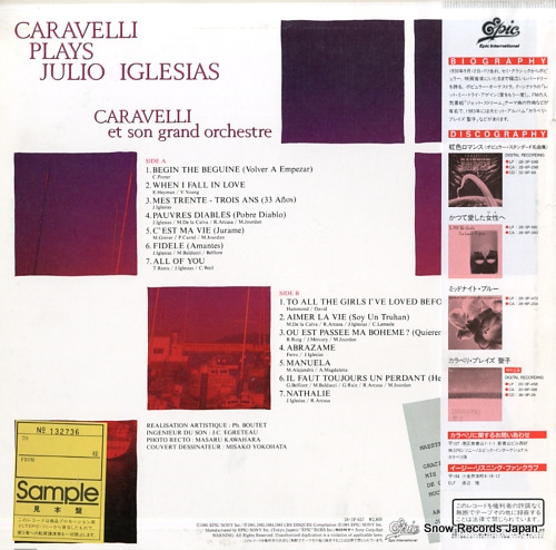 CARAVELLI caravelli plays julio iglesias 28.3P-657