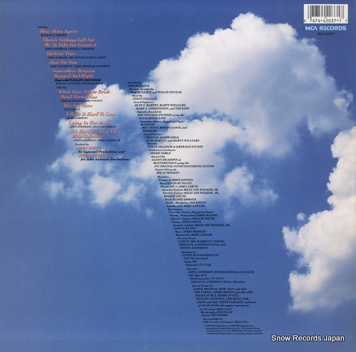 ANDERSON, JOHN blue skies again MCA-42037