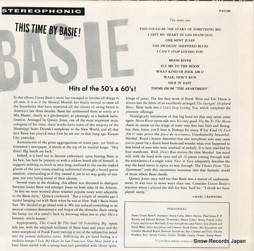 BASIE, COUNT this time by basie hits of the 50s and 60s P-6113R