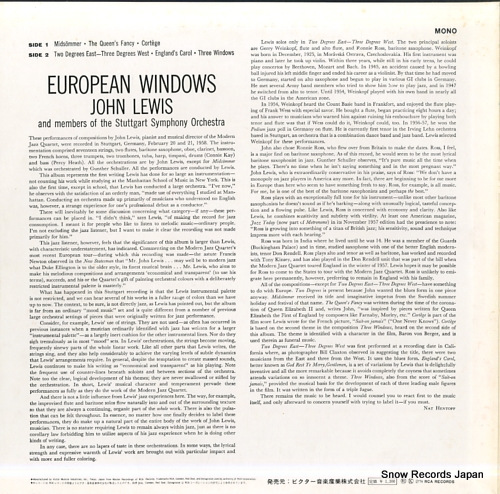 LEWIS, JOHN european windows RGP-1093(M)